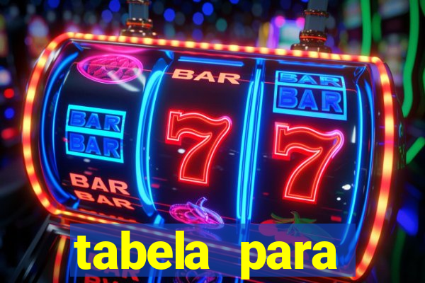 tabela para misturar cores